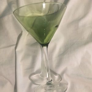 Green tinted Martini glass.
